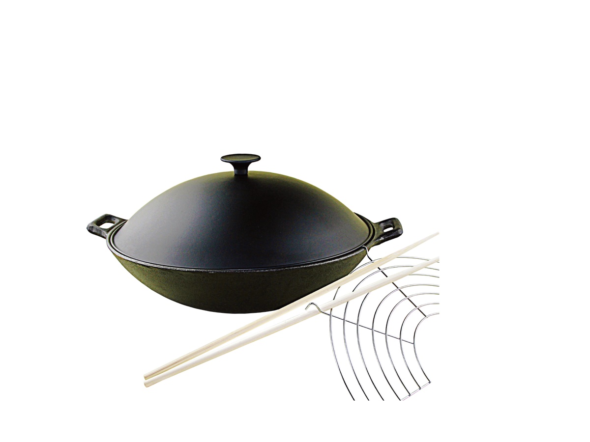 Сковорода-вок чугунная Gipfel Hsia Dynasty 1311 36 см, цвет черный - фото 1