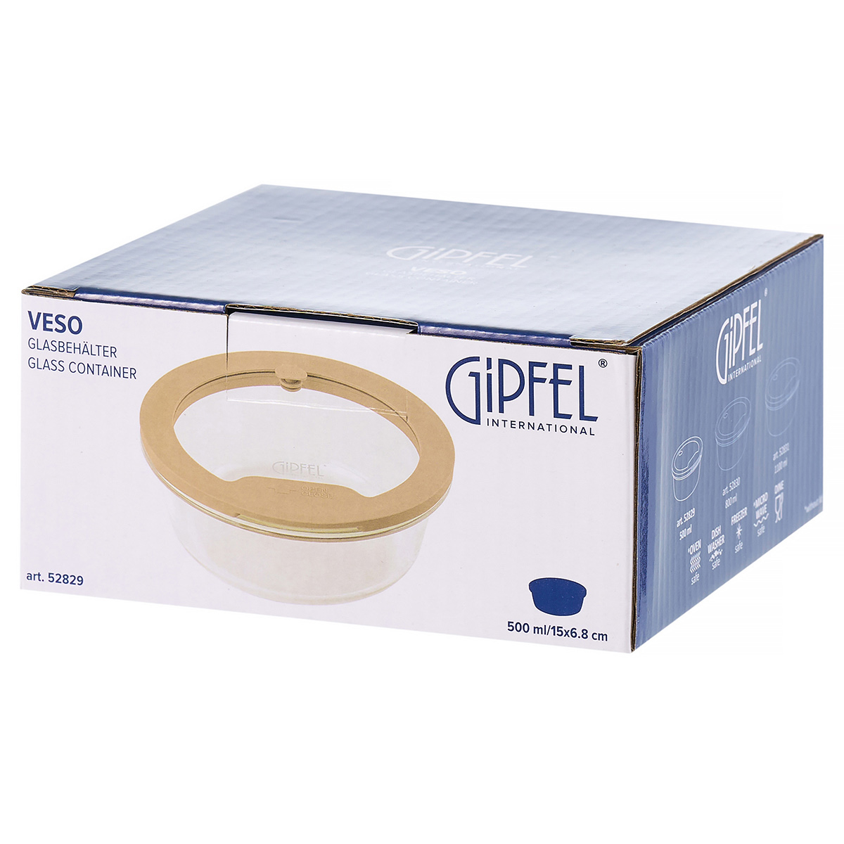 Контейнер стеклянный Gipfel Veso 52829 500 мл фото