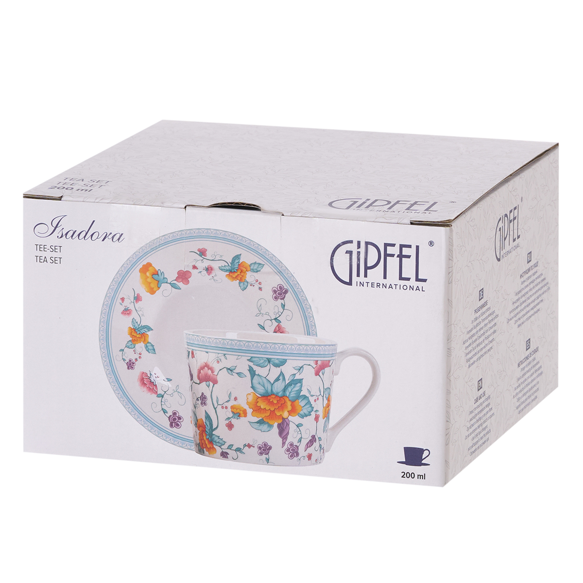 Чайная пара Gipfel Isadora 43250 чашка 200 мл, блюдце 14 см фото