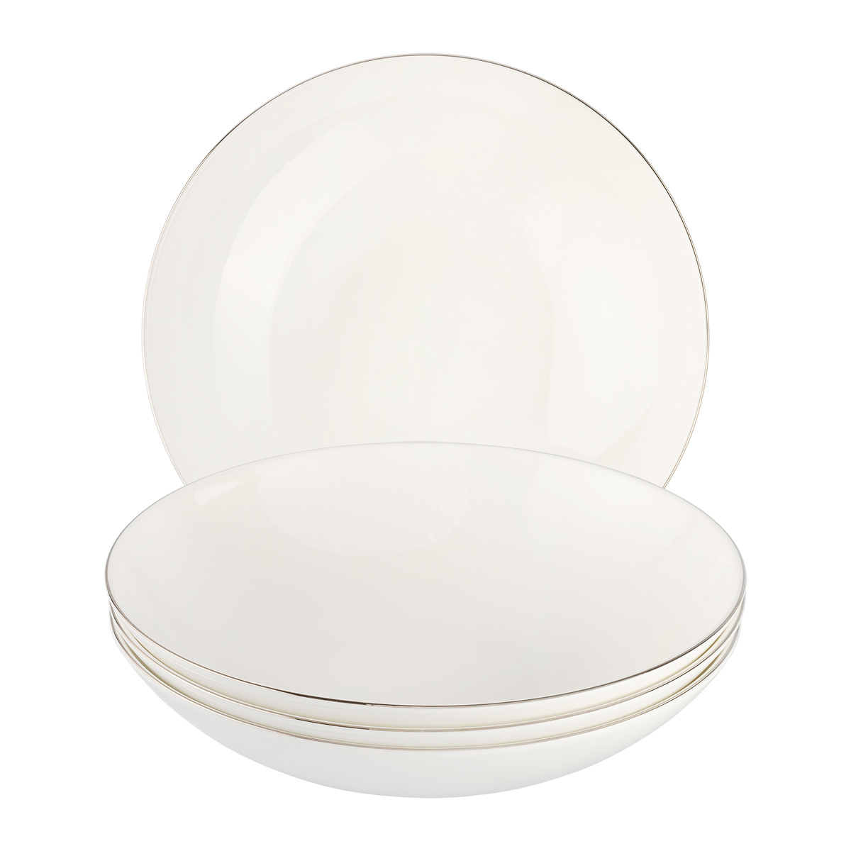 Набор тарелок суповых GIPFEL PLATINUM 51536 4шт, цвет белый
