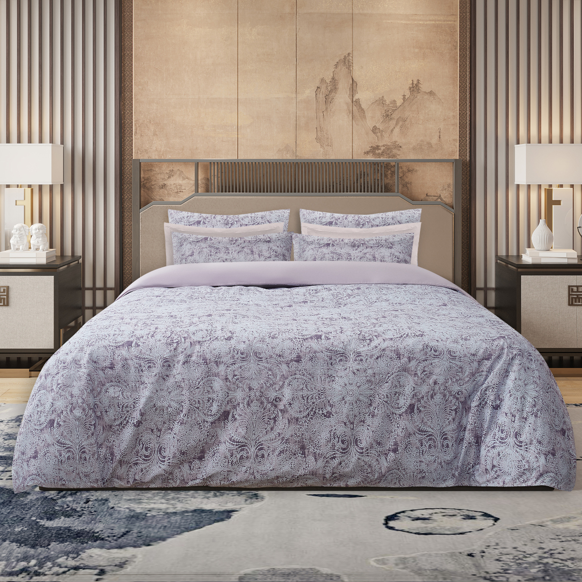Комплект постельного белья двуспальный кинг сайз Gipfel Ingrid 42646, цвет сиреневый - фото 1