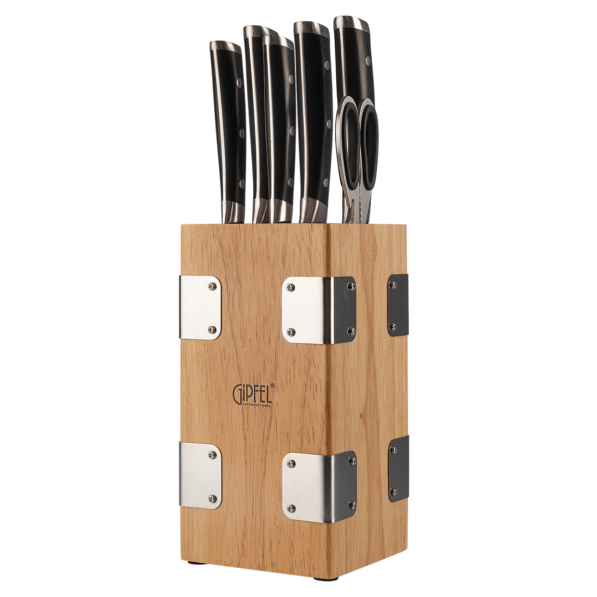 Набор кухонных ножей Gipfel 8469, цвет черный - фото 1