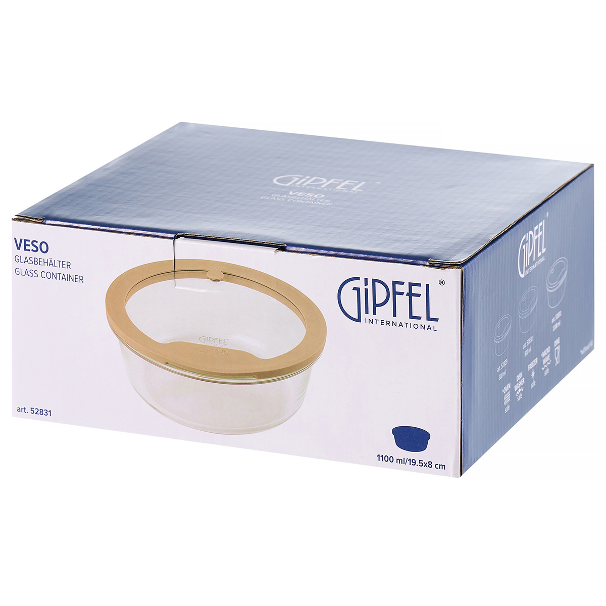Контейнер стеклянный Gipfel Veso 52831 1100 мл фото