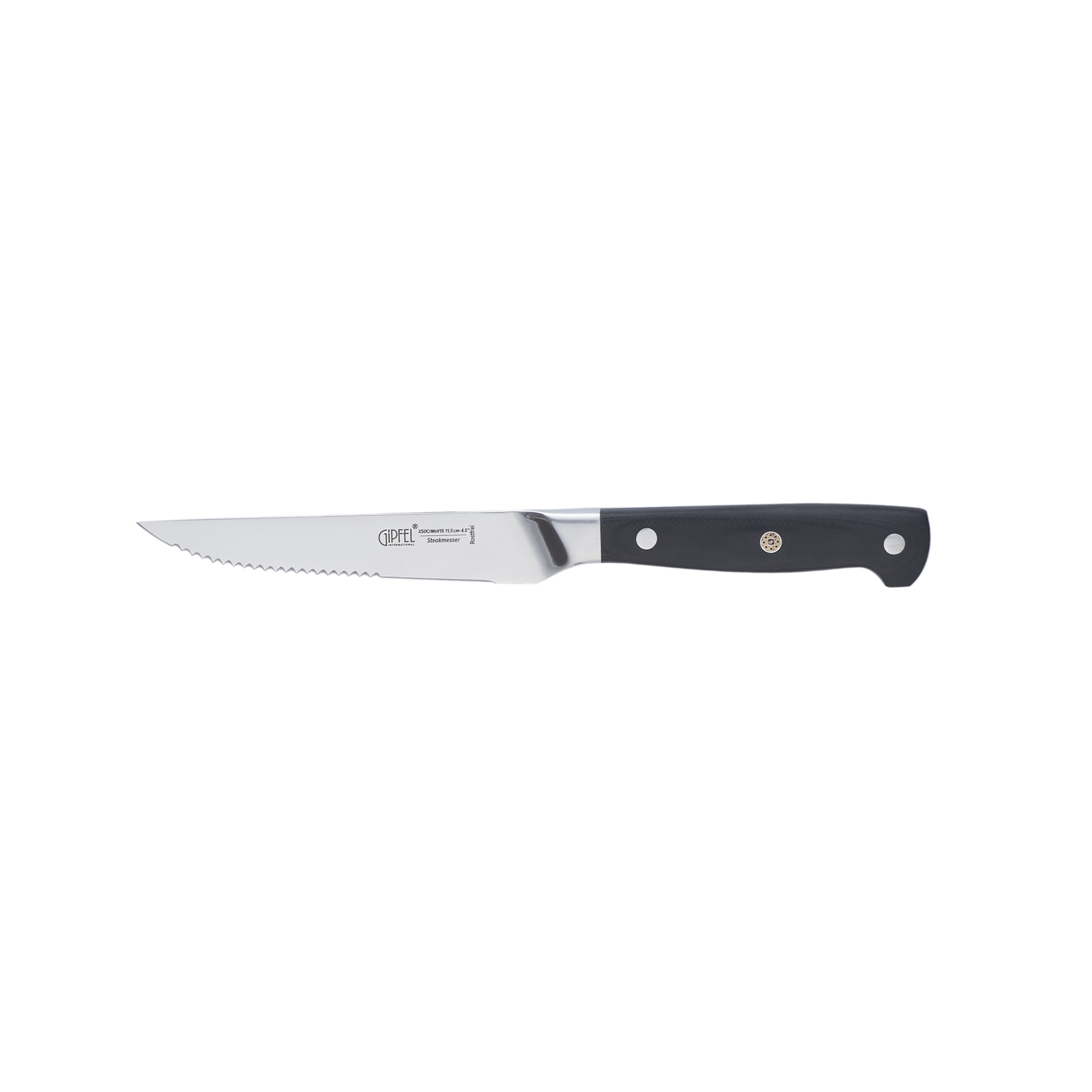 Нож для стейков GIPFEL NEW PROFESSIONAL 8661 11,5см, цвет черный