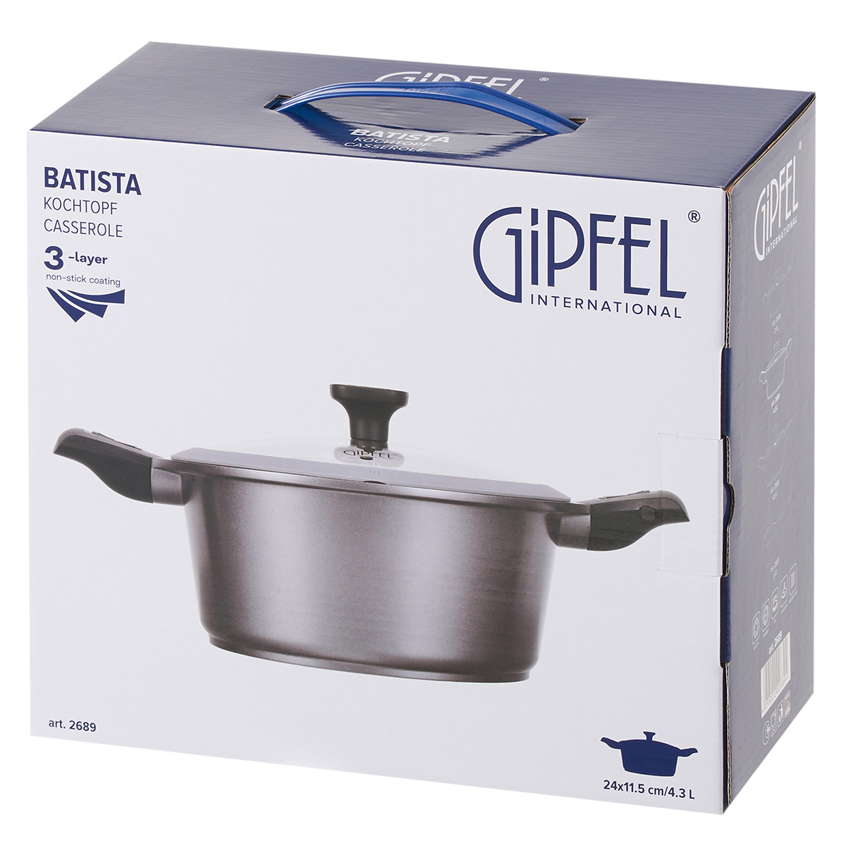 Алюминиевая кастрюля Gipfel Batista 2689 24 см/4,3 л фото