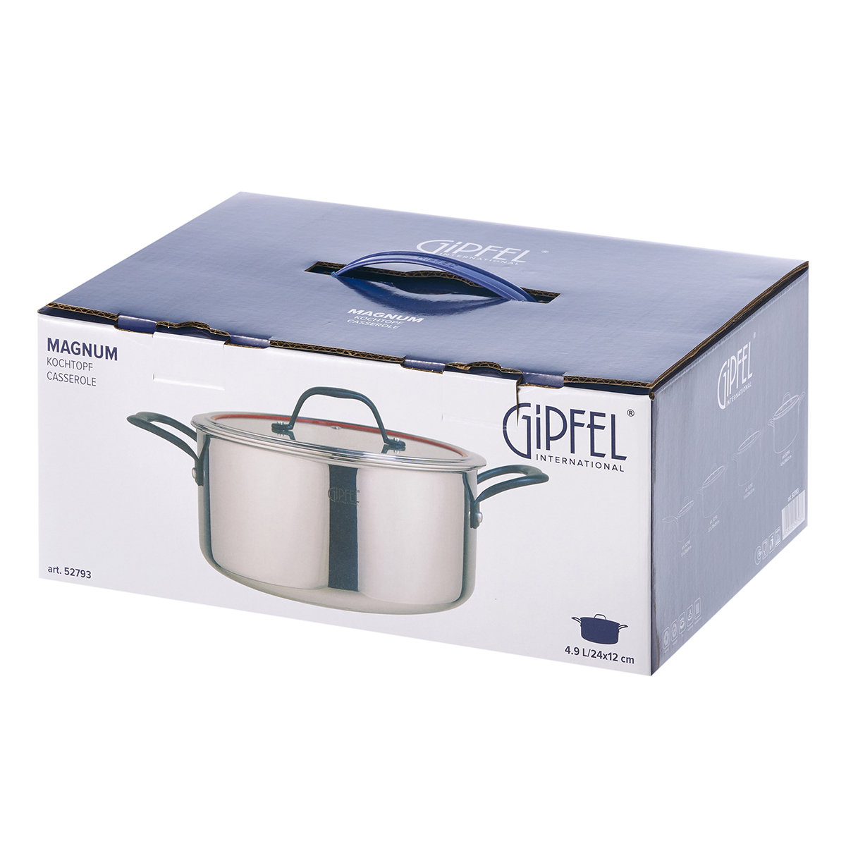 Кастрюля из нержавеющей стали Gipfel Magnum 52793 24 см/4,9 л фото