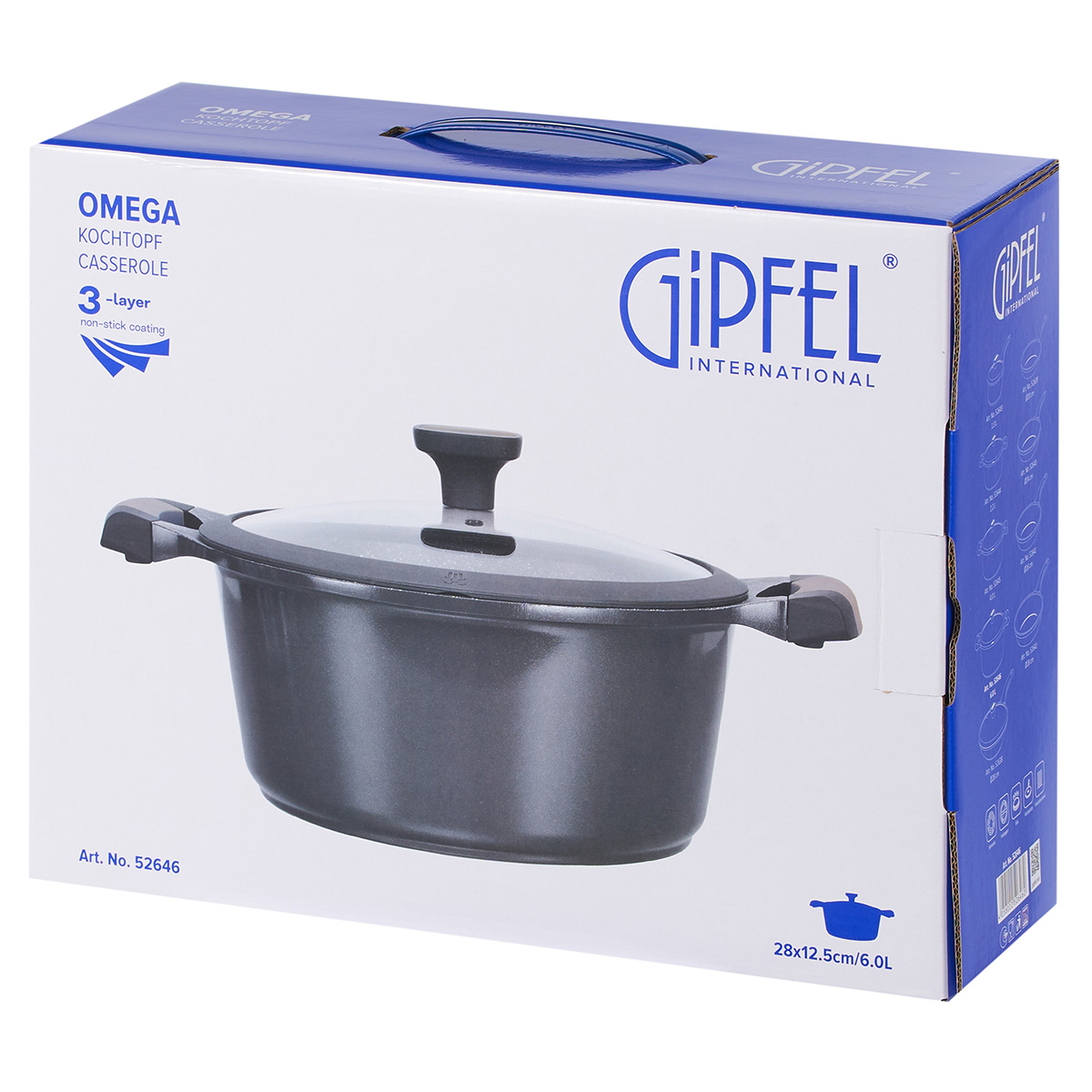 Алюминиевая кастрюля Gipfel Omega 52646 28 см/6 л фото