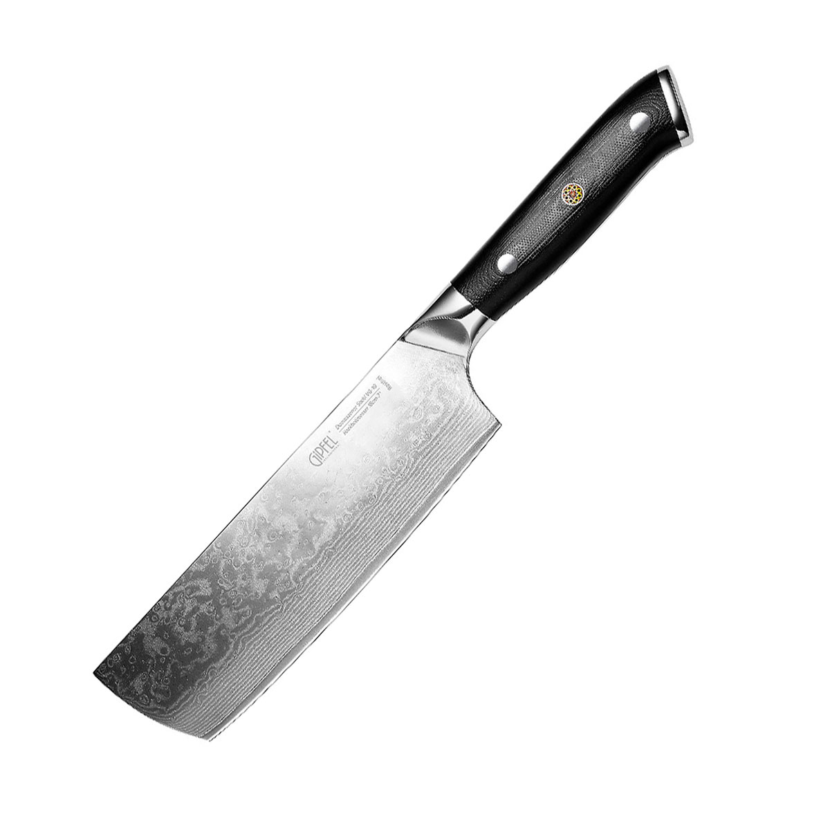 Нож-топорик Gipfel Damascus 52160 18 см, цвет стальной