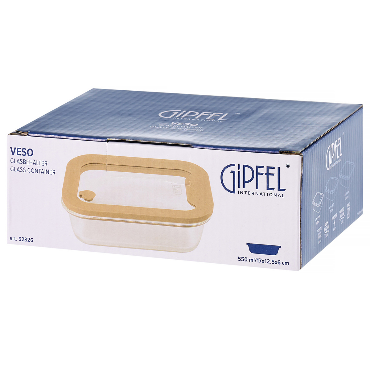 Контейнер стеклянный Gipfel Veso 52826 550 мл фото