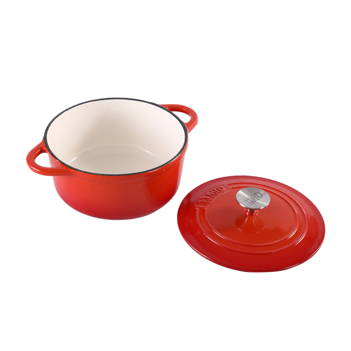 Кастрюля из чугуна Gipfel Majolica Flame 52847 22х16 см/3 л фото