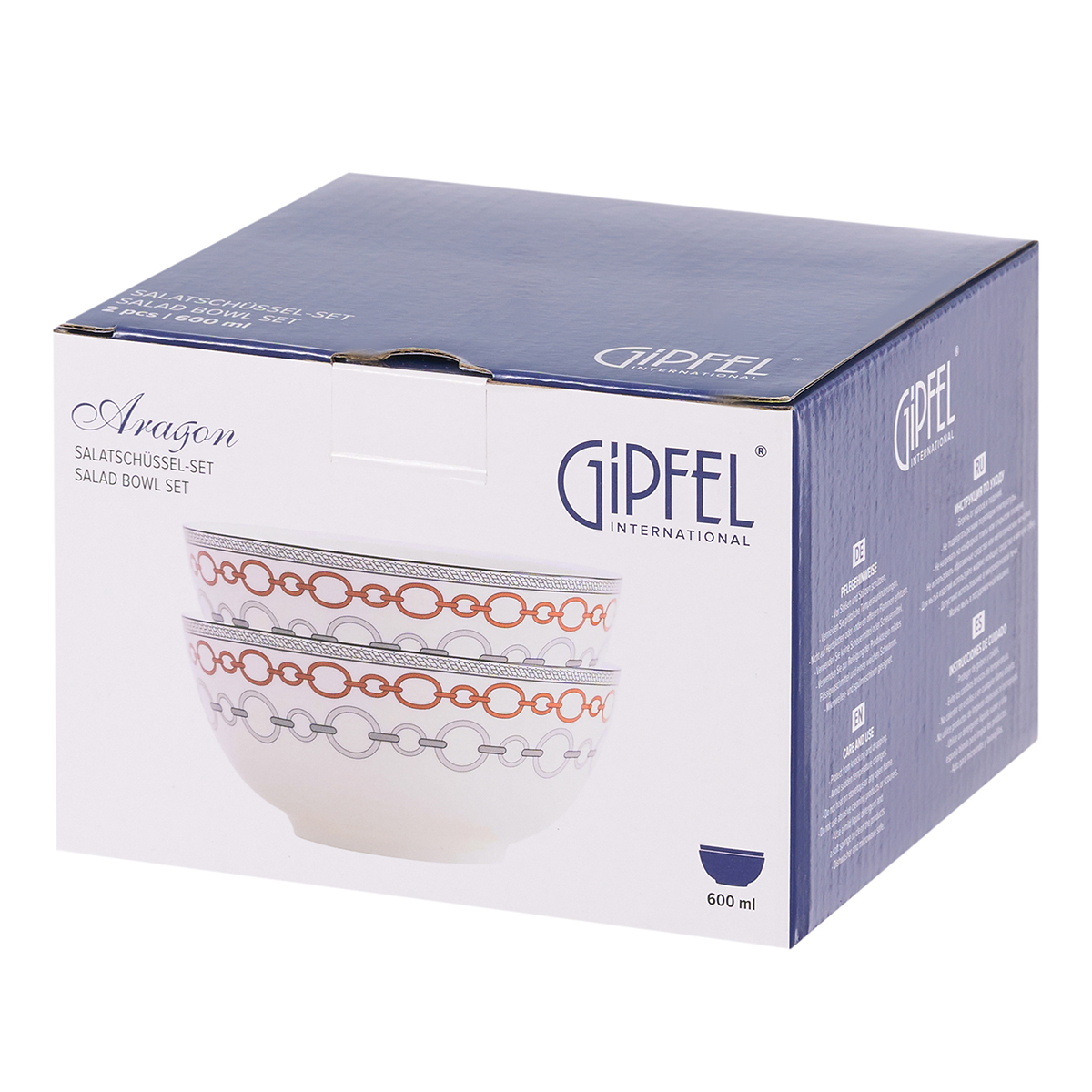 Набор салатников Gipfel Aragon 43473 600 мл 2 предмета фото