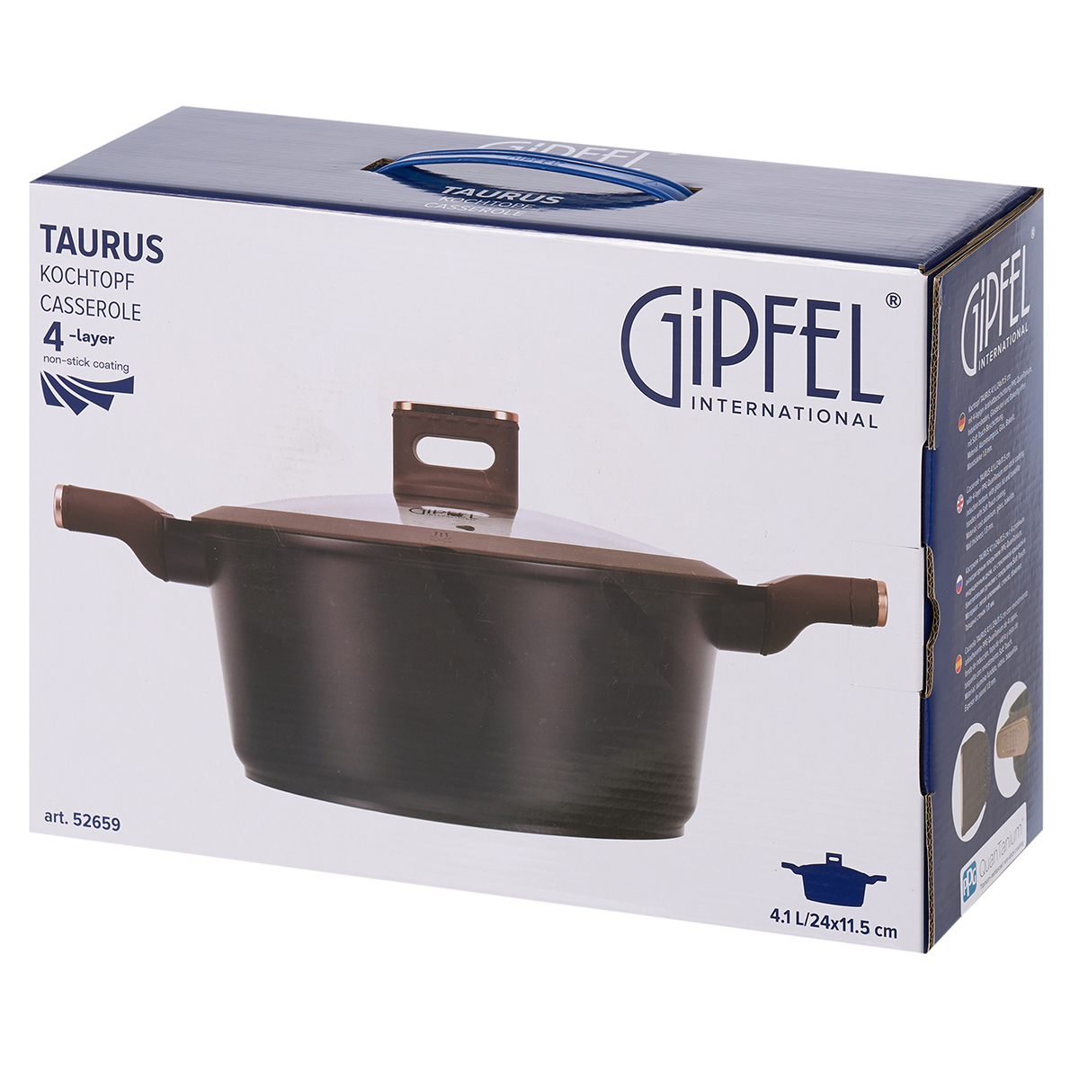 Алюминиевая кастрюля Gipfel Taurus 52659 24 см/4,1 л фото