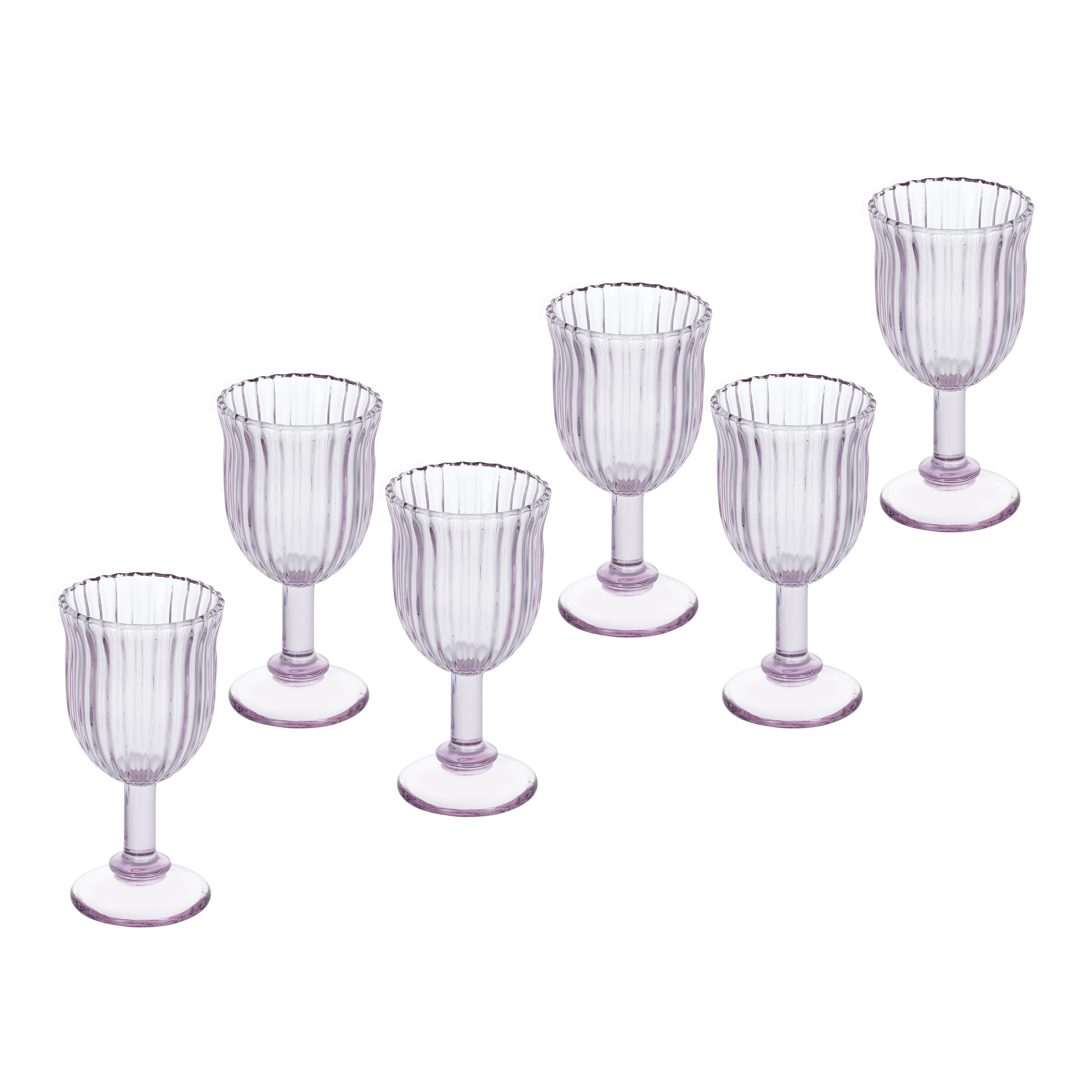 Набор бокалов для вина GIPFEL PINK STRIPES 41268, цвет розовый