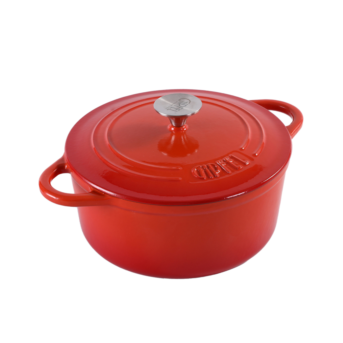 Кастрюля из чугуна Gipfel Majolica Flame 52847 22х16 см/3 л фото