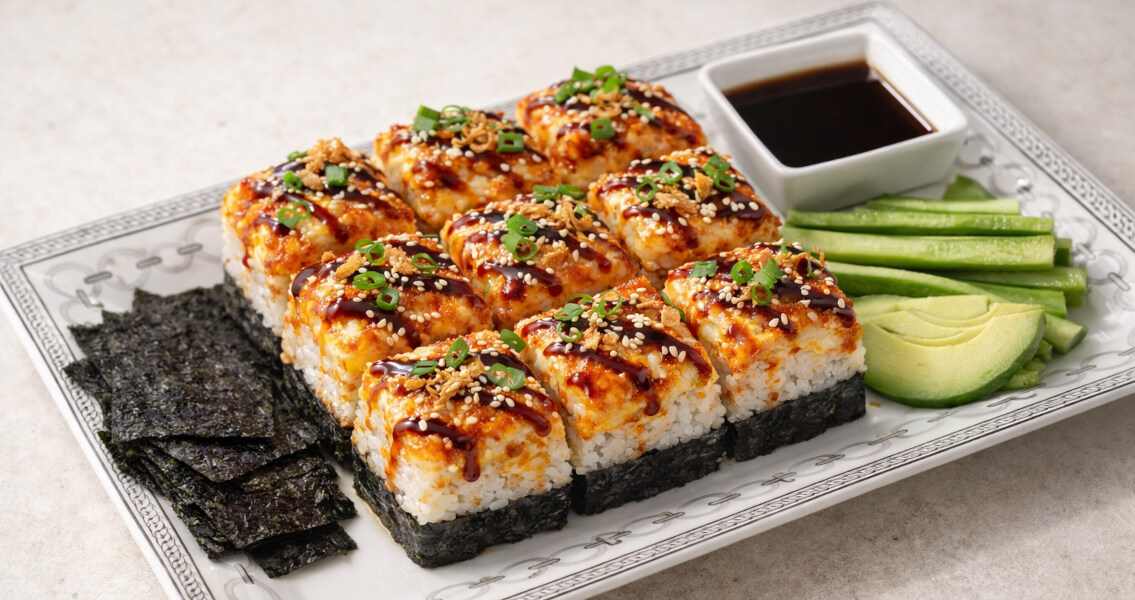 Ленивые запеченные роллы пошагово