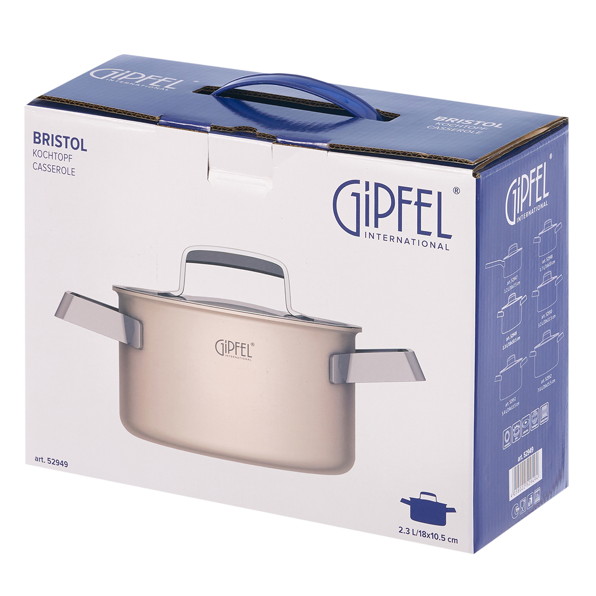 Кастрюля из нержавеющей стали Gipfel Bristol 52949 18 см/2,3 л фото