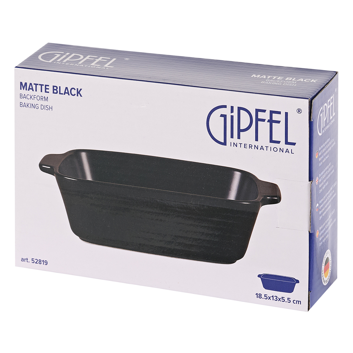 Форма для запекания Gipfel Matte Black 52819 18,5x13x5,5 см фото