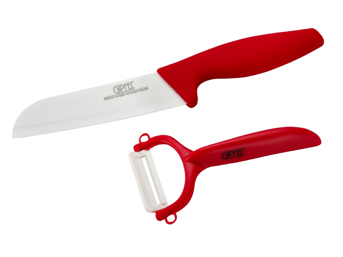 Набор кухонных ножей Gipfel 6729 2 предмета, цвет красный - фото 1