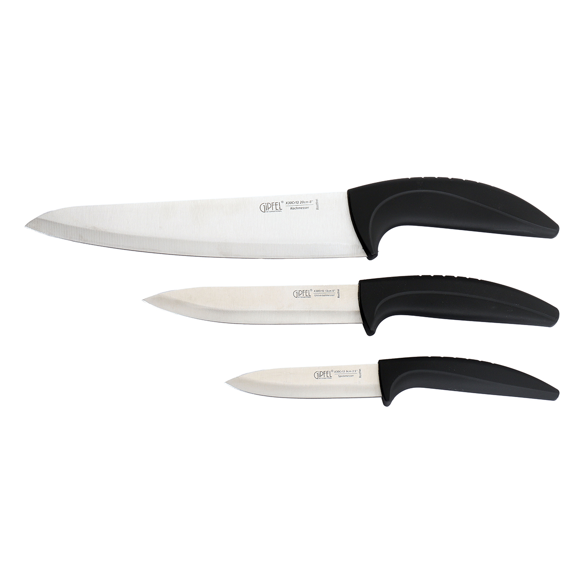 Набор ножей на подставке GIPFEL 51085 4пр, цвет черный