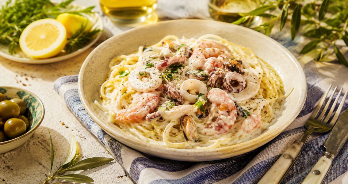 Паста с морепродуктами классический рецепт