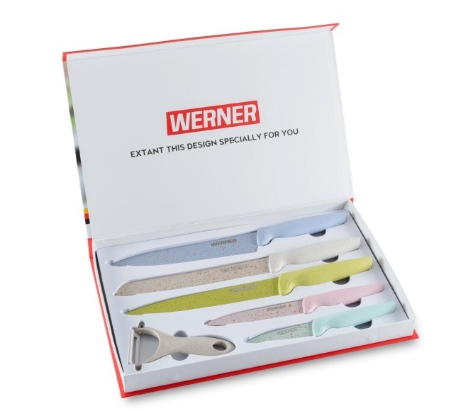 Набор кухонных ножей Werner Sienna 50156, цвет серый