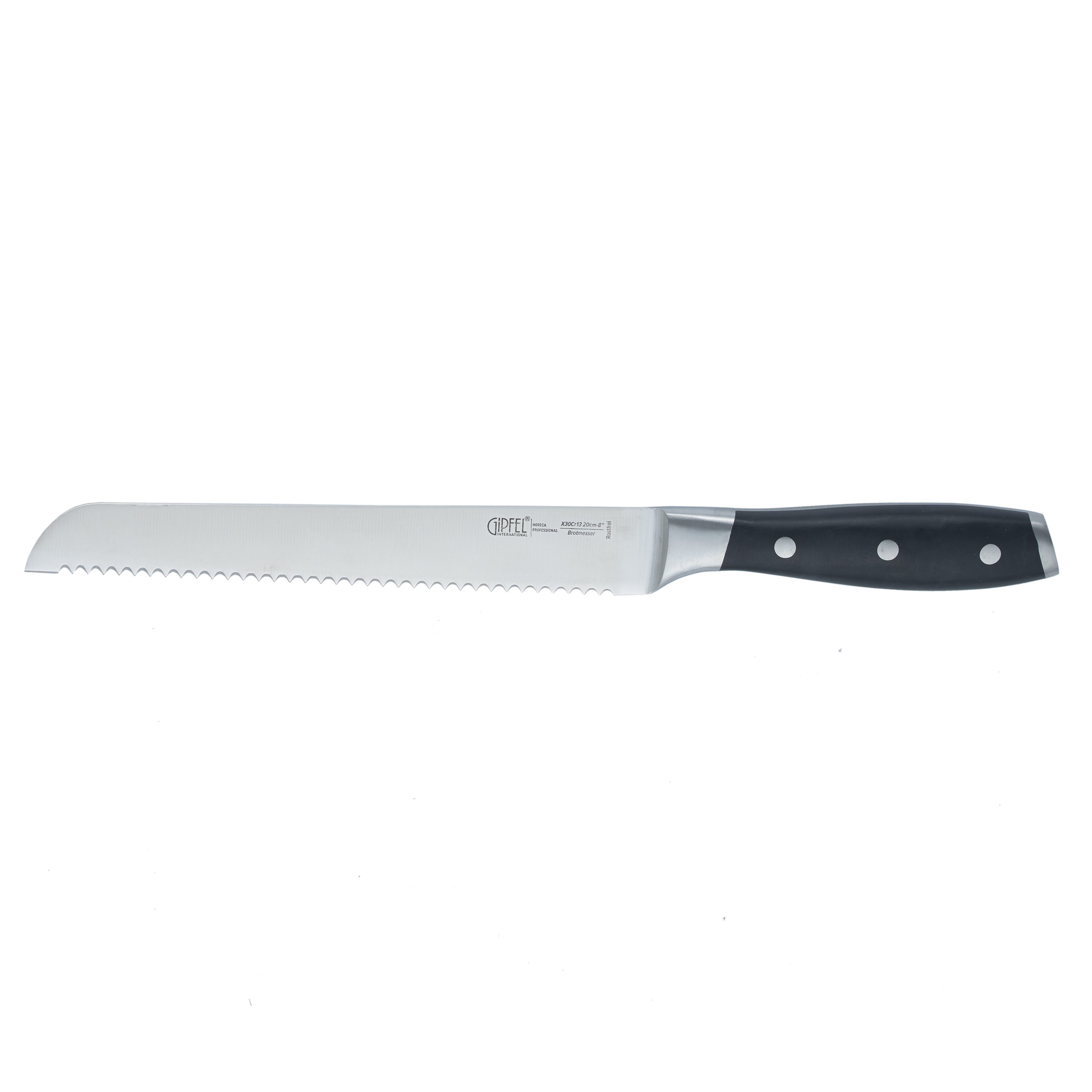 Нож для хлеба GIPFEL HORECA PRO 50580 20см, цвет черный