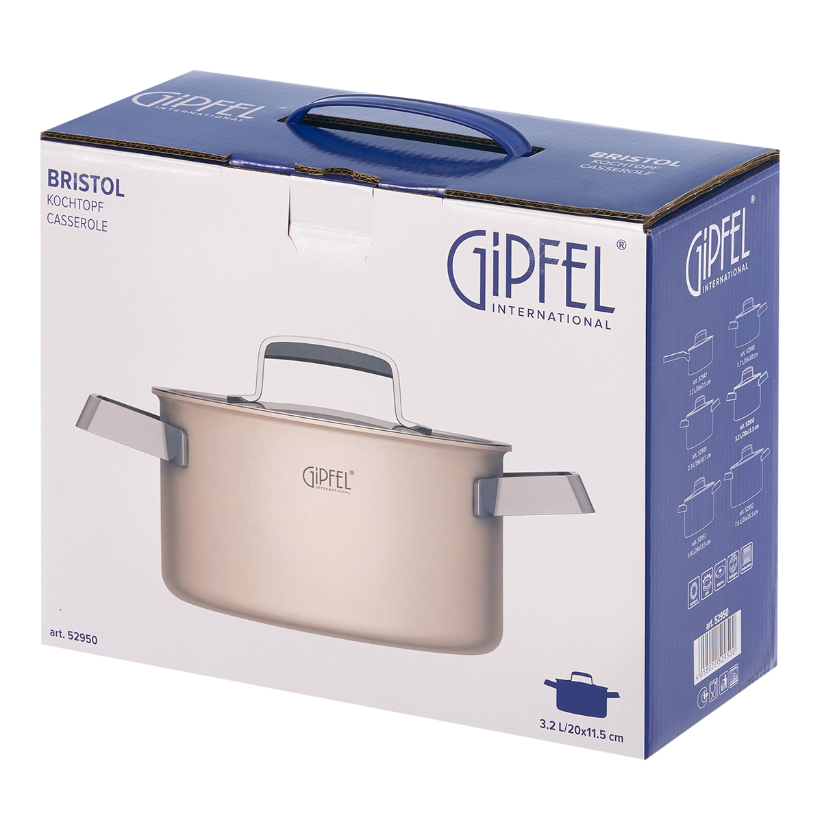 Кастрюля из нержавеющей стали Gipfel Bristol 52950 20 см/3,2 л фото
