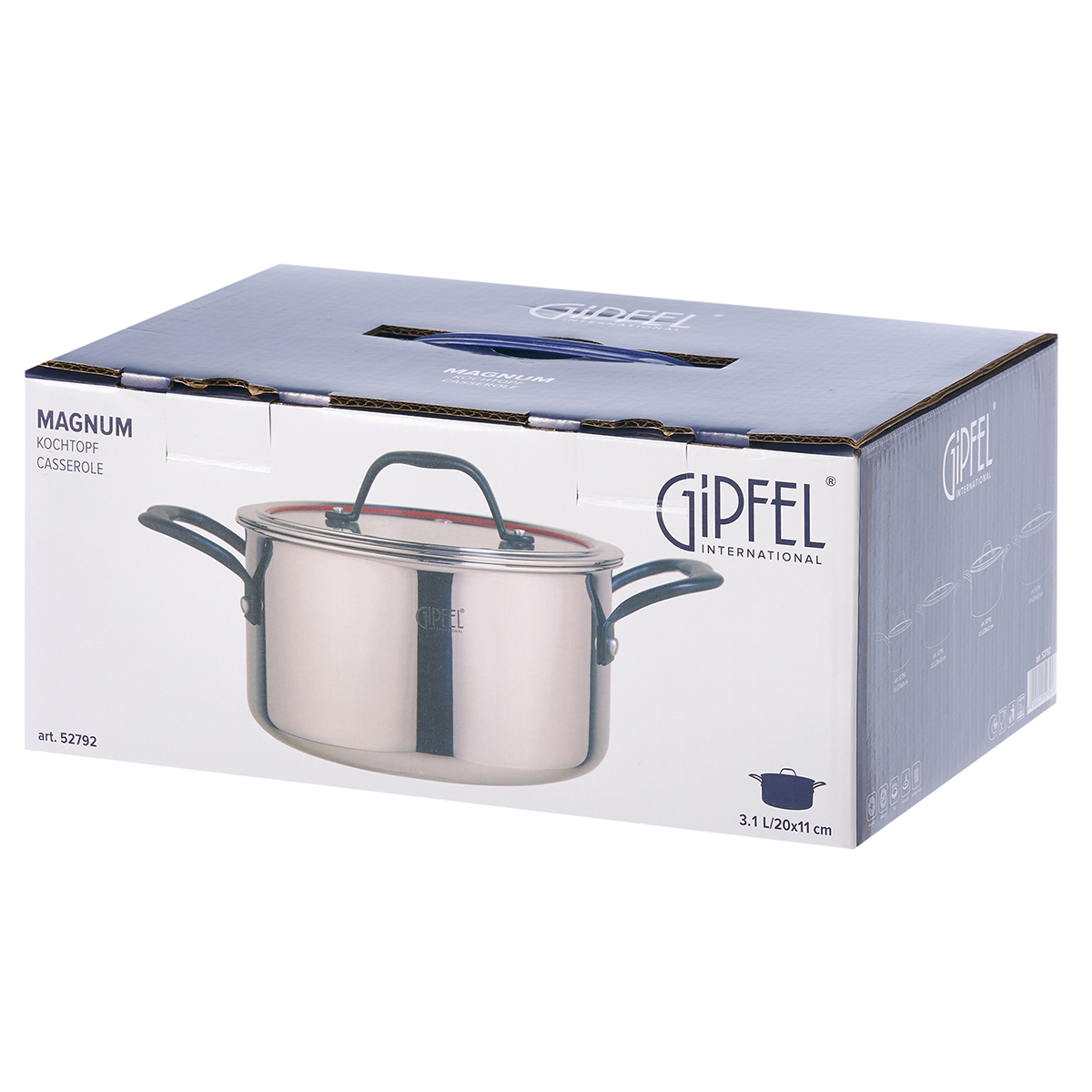 Кастрюля из нержавеющей стали Gipfel Magnum 52792 20 см/3,1 л фото