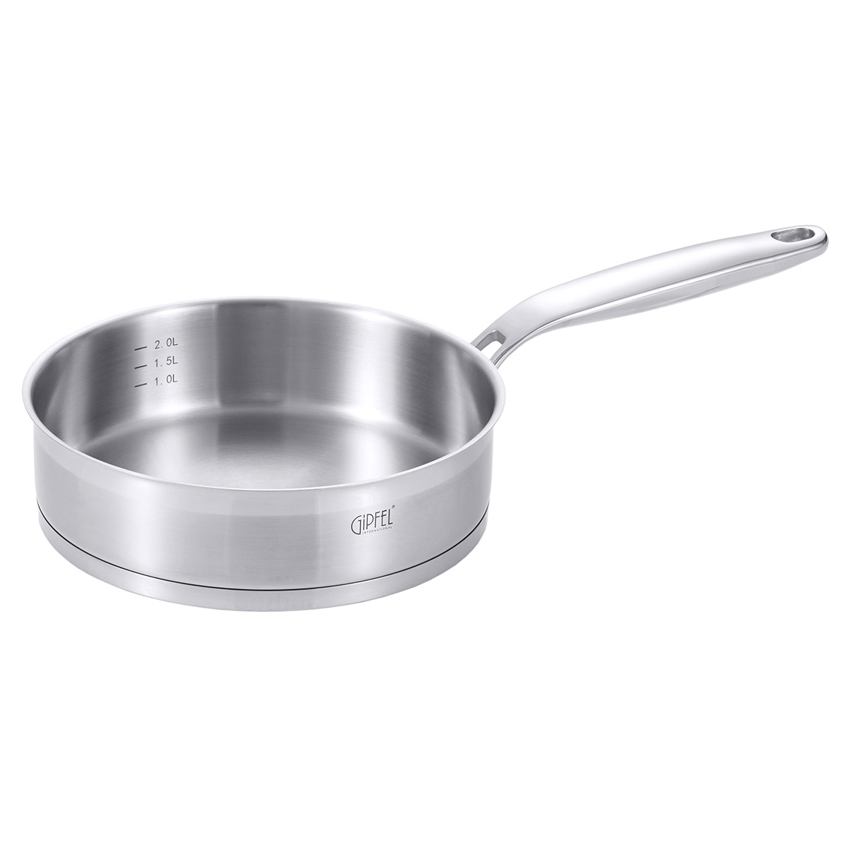Сковорода-сотейник из нержавеющей стали Gipfel Prestige 1220 24 см/2,7 л фото