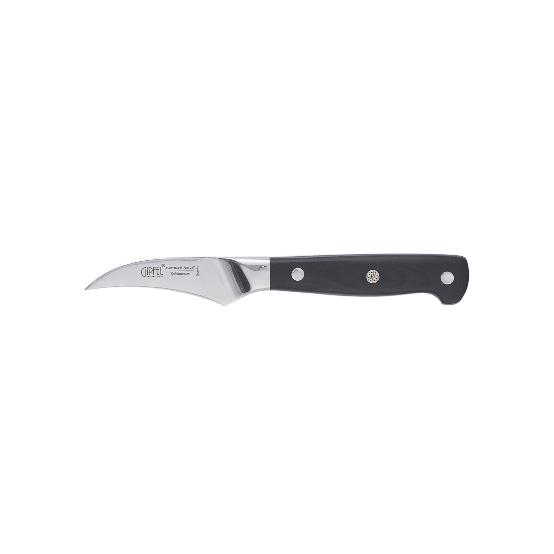 Нож для чистки овощей изогнутый GIPFEL NEW PROFESSIONAL 8658 6,5см, цвет черный
