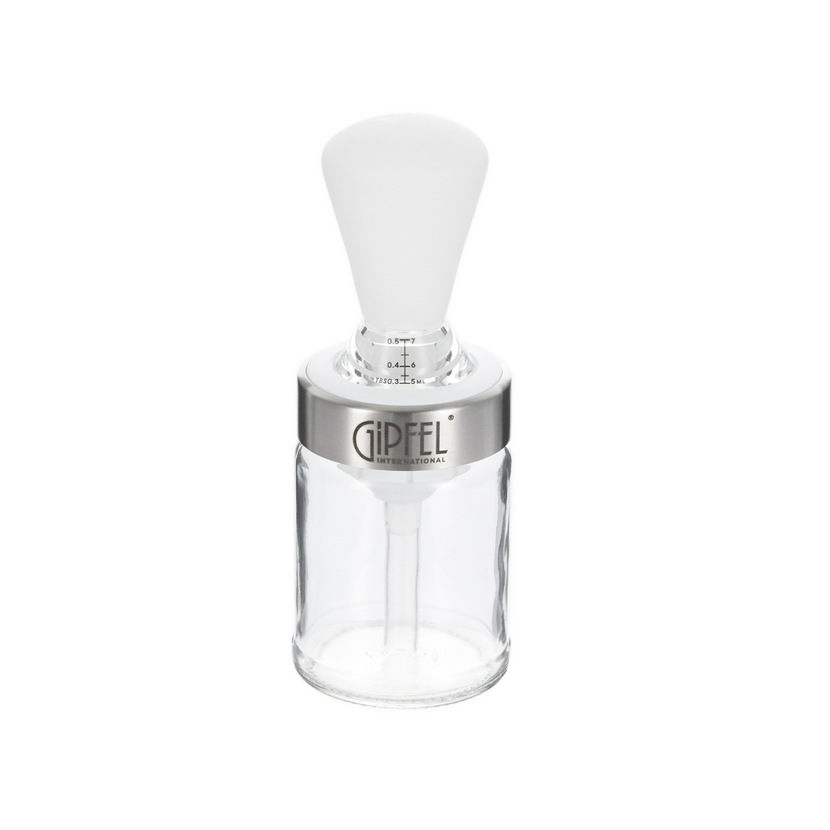 Кисточка вакуумная для масла со стеклянным контейнером GIPFEL 50700, цвет белый