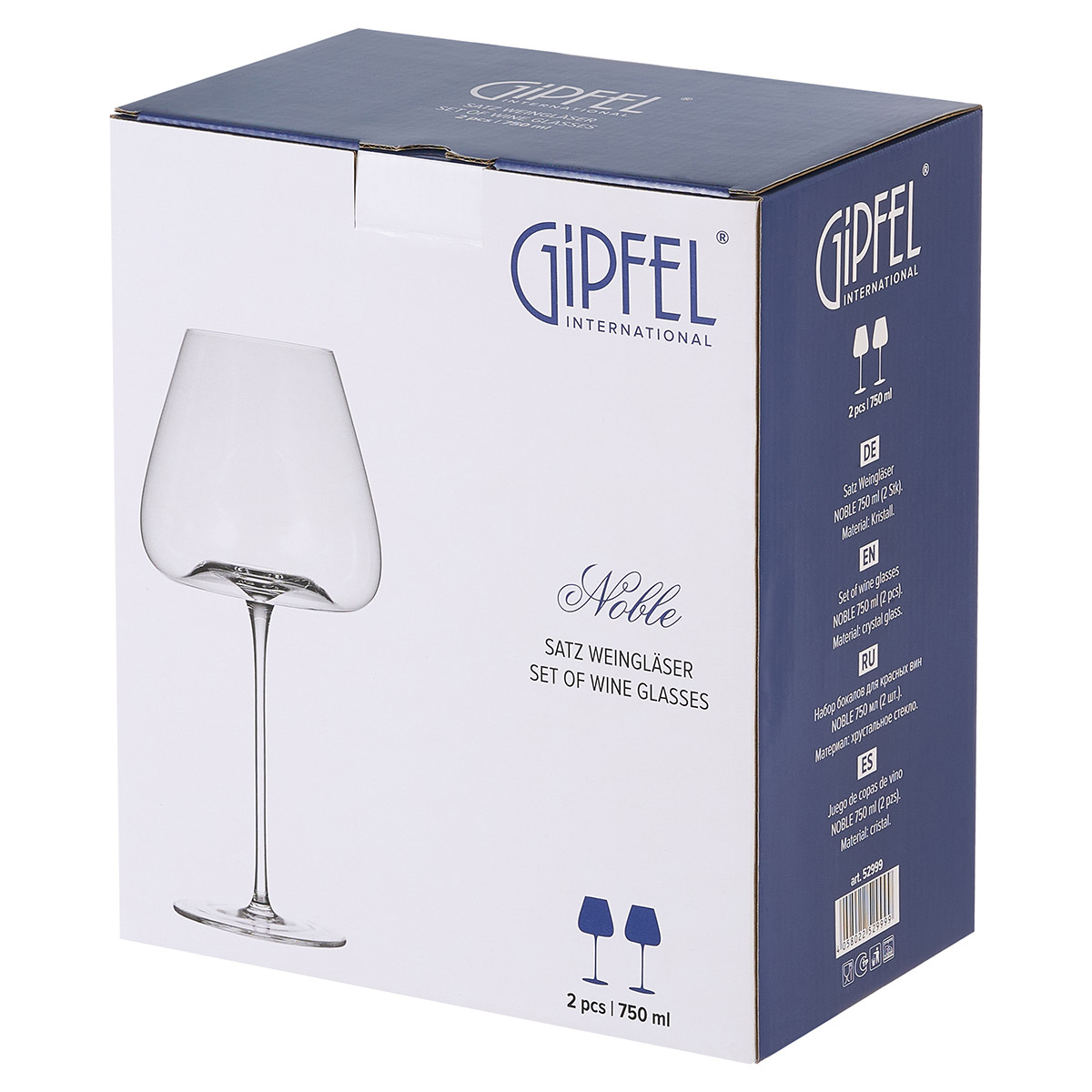Набор из 2 бокалов для красных вин Gipfel Noble 52999 750 мл фото