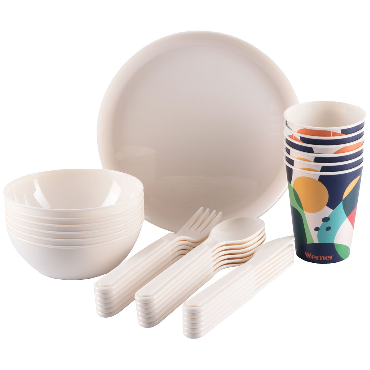 Набор посуды для пикника Werner Revere 52300, цвет бежевый