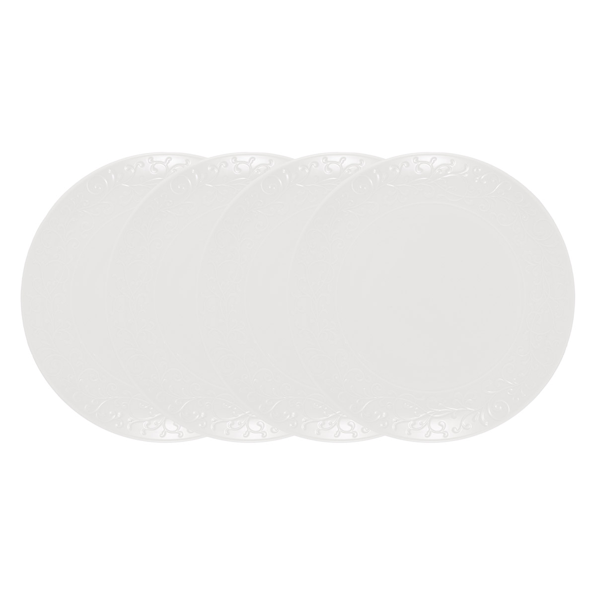 Набор тарелок обеденных Gipfel Silvia 42923 25 см 4 предмета, цвет белый - фото 1