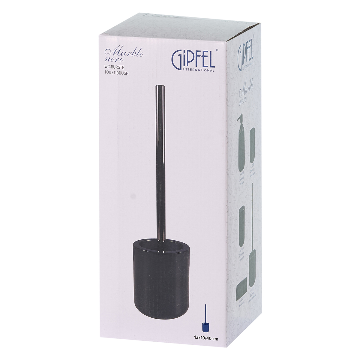 Ершик для унитаза наполный Gipfel Marble Nero 43433 13x10/40 см фото