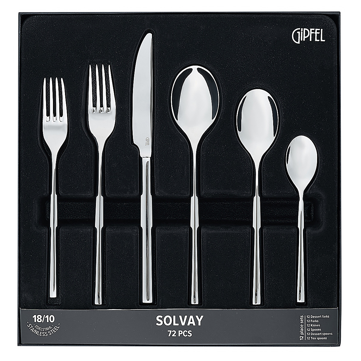 Набор столовых приборов Gipfel Solvay 52495 72 предмета фото