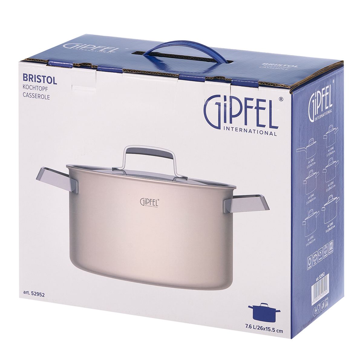 Кастрюля из нержавеющей стали Gipfel Bristol 52952 26 см/7,6 л фото