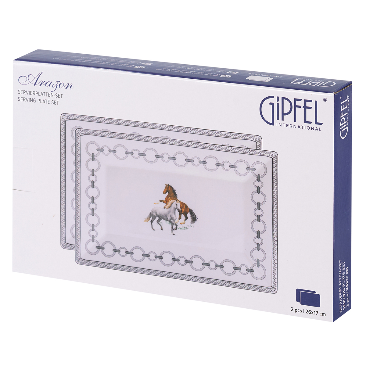 Набор тарелок сервировочных Gipfel Aragon 43471 26х17 2 предмета фото