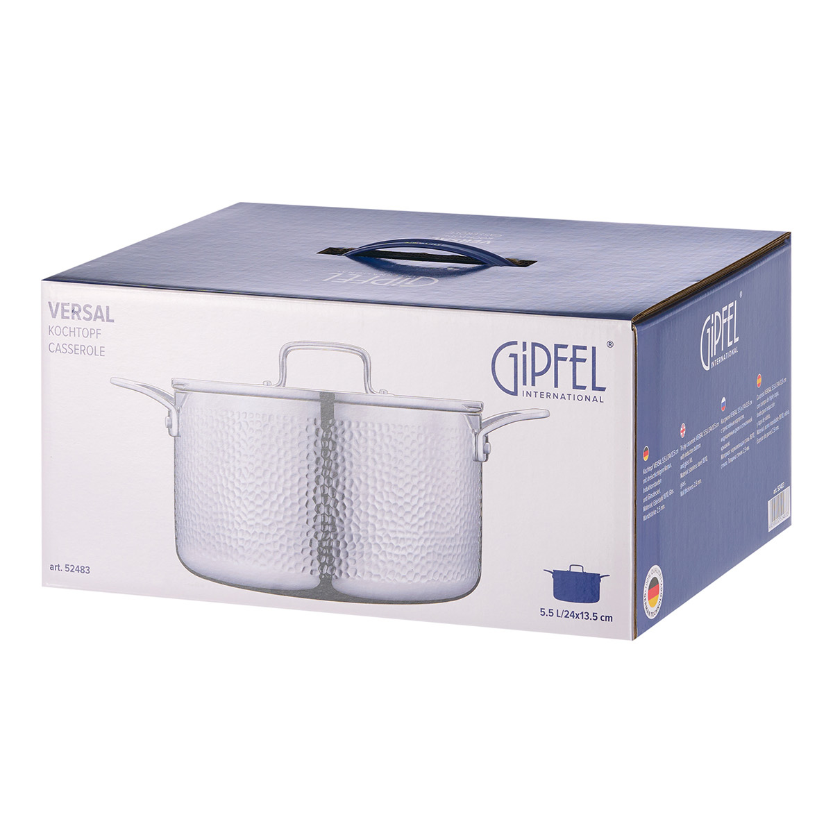 Кастрюля из нержавеющей стали Gipfel Versal 52483 24 см/5,5 л фото