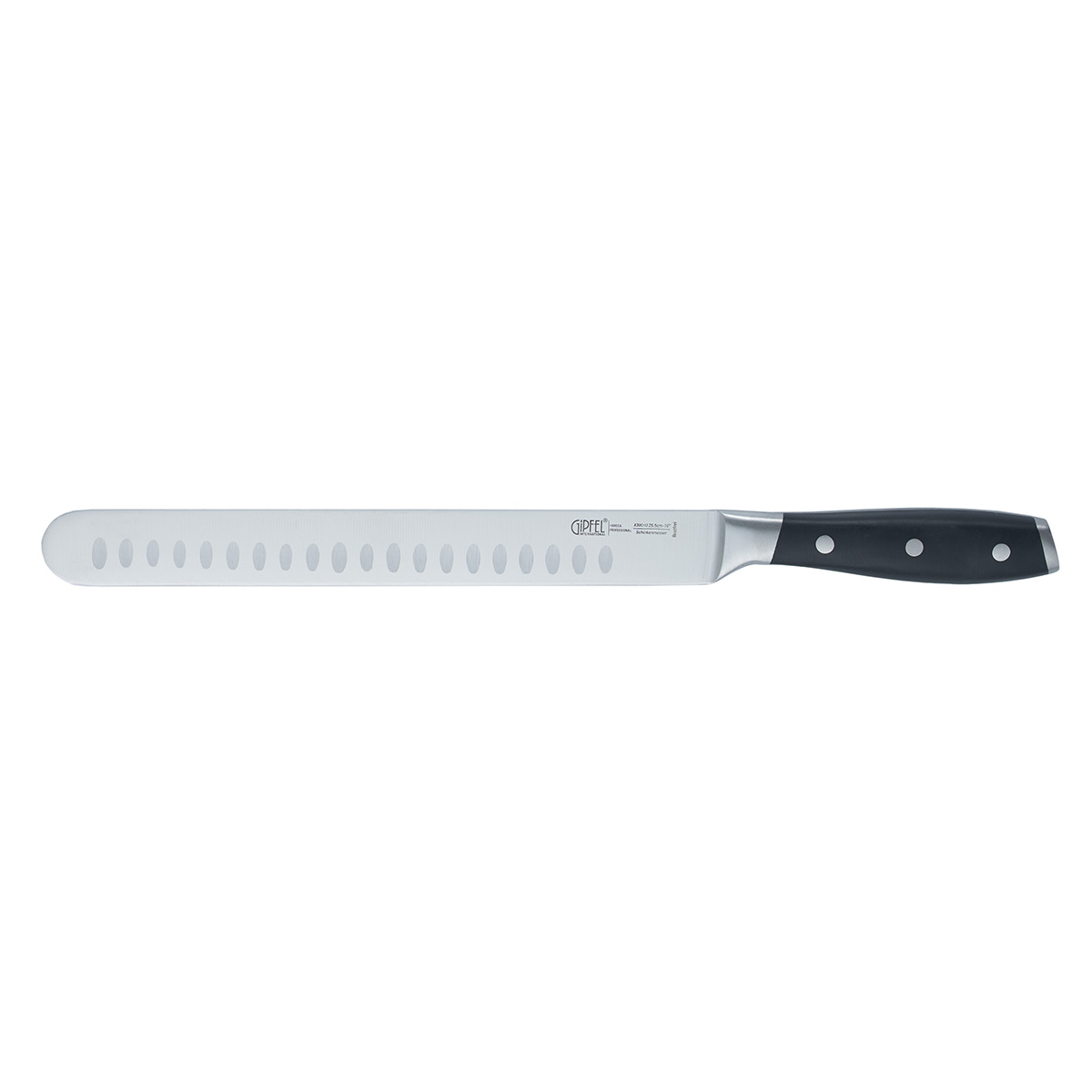 Нож c выточками для тонкой нарезки Gipfel Horeca Pro 50579 25 см нож для нарезки kai камагата 23 см кованая сталь ручка пластик