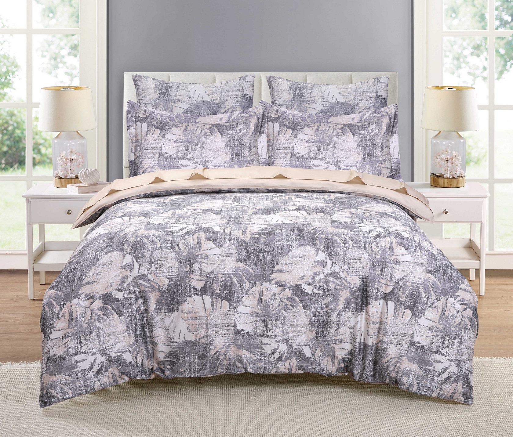 Комплект постельного белья двуспальный кинг сайз GIPFEL MIRTOS 42267, цвет серый
