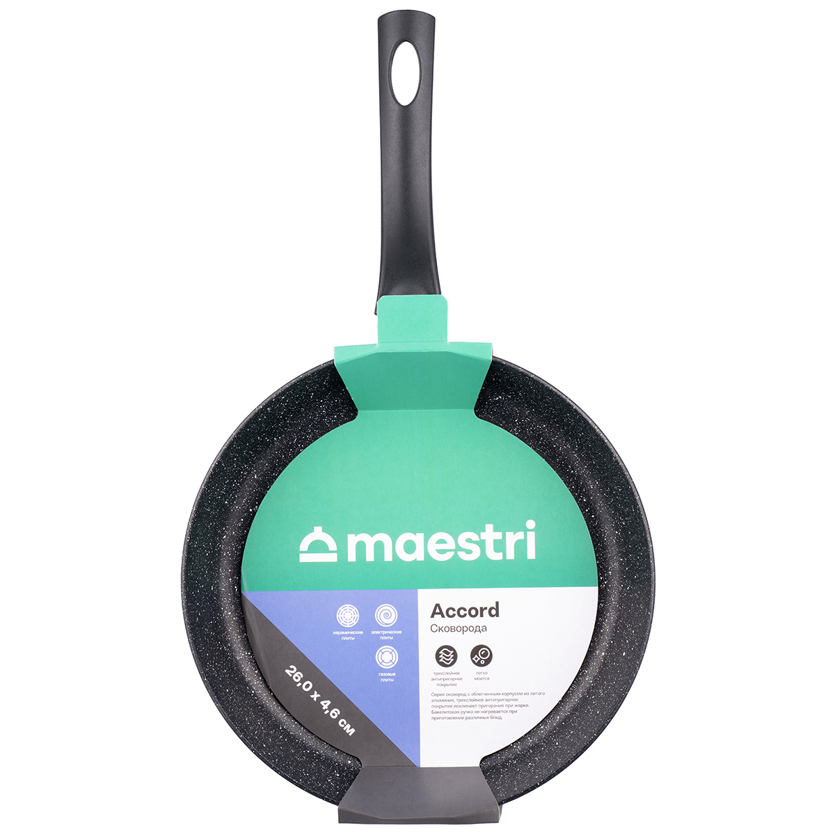 Сковорода из литого алюминия Maestri Accord 80003 26 см фото