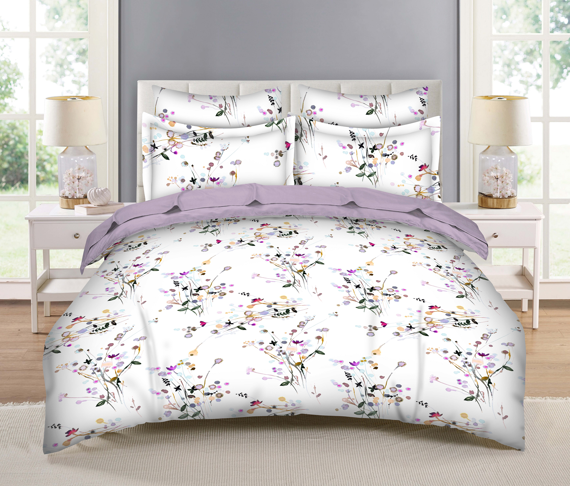 Комплект постельного белья семейный GIPFEL FIORI 42301, цвет белый - фото 1