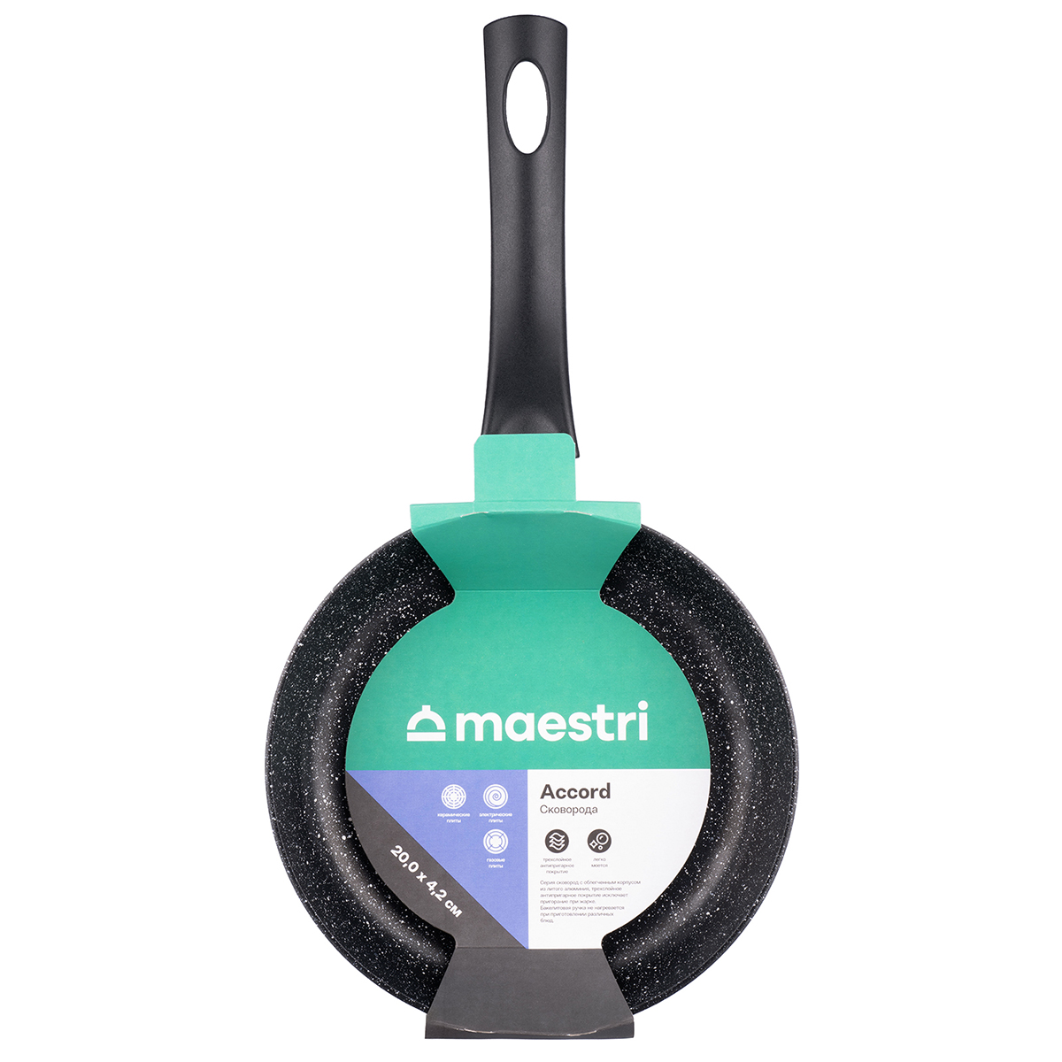 Сковорода из литого алюминия Maestri Accord 80001 20 см фото