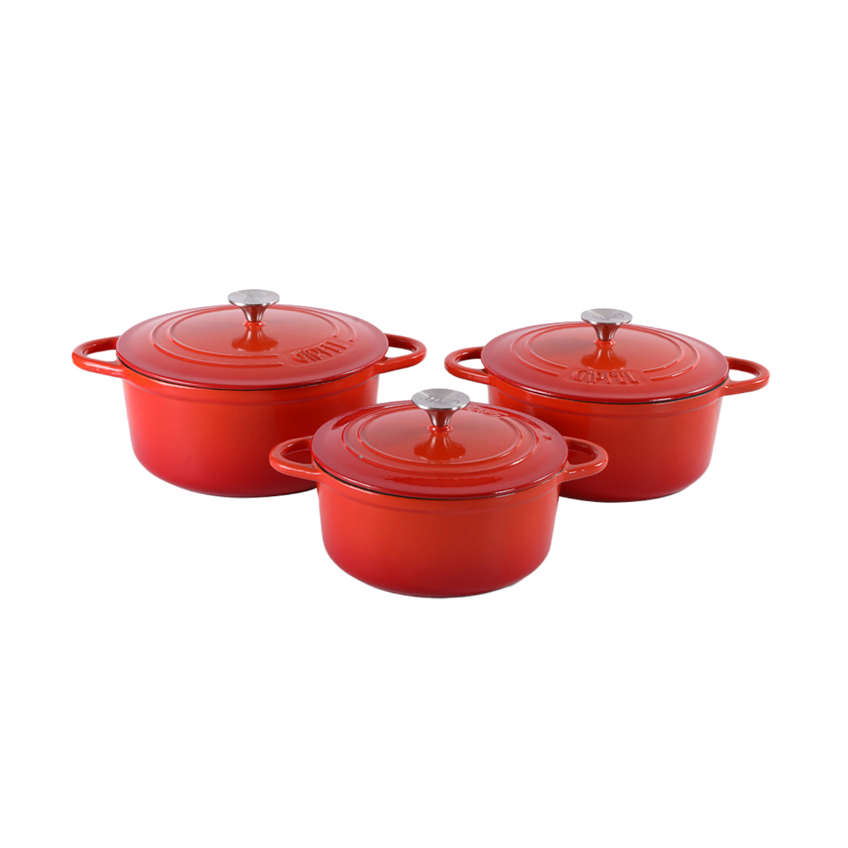 Кастрюля из чугуна Gipfel Majolica Flame 52848 24х17 см/4,3 л фото