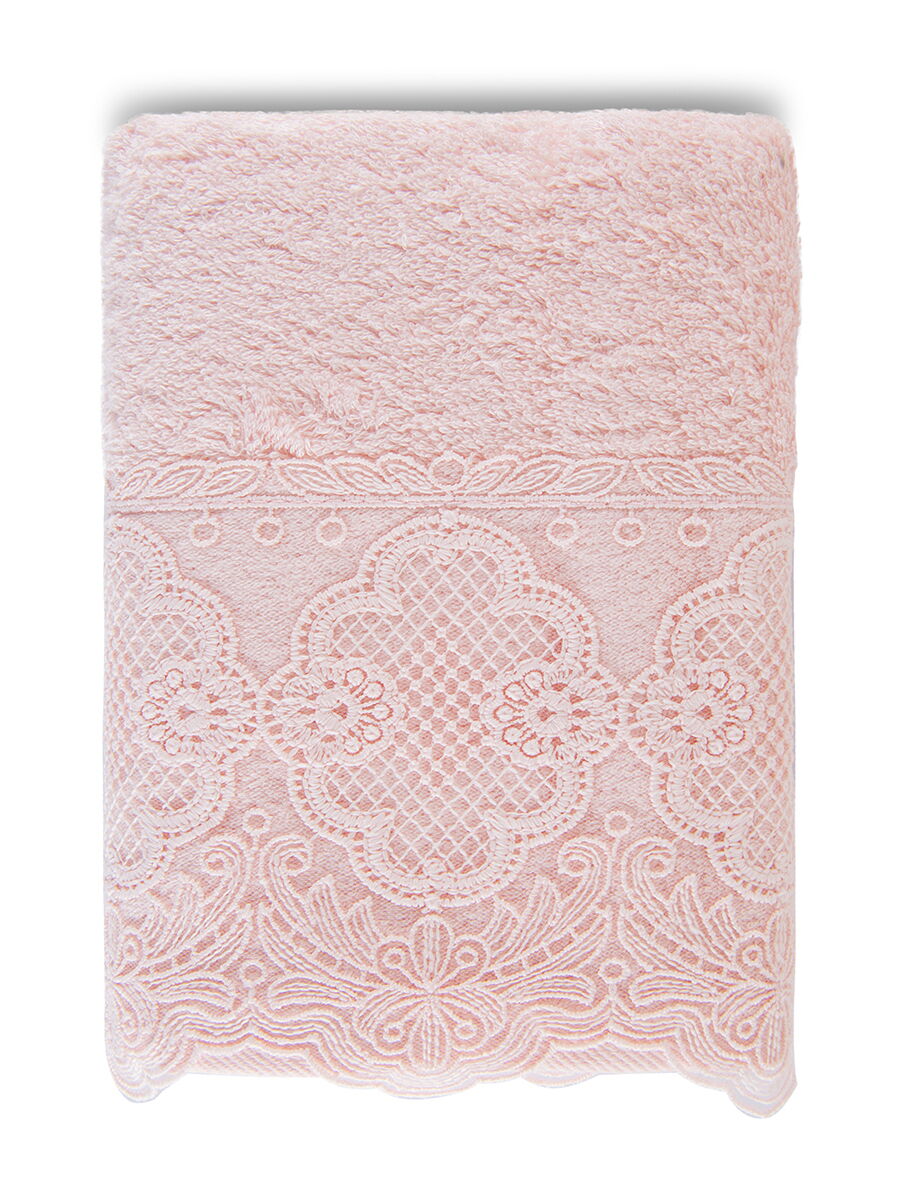 Махровое полотенце 50x90 см Gipfel Merletto 47114, цвет розовый - фото 1