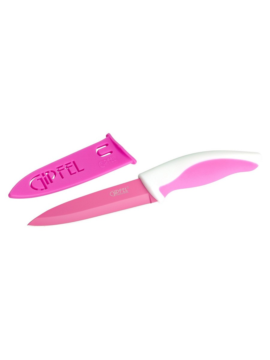 Нож для овощей Gipfel Picnic 6796, цвет розовый - фото 1