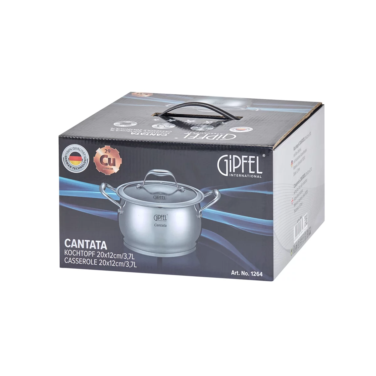 картинка 1264 GIPFEL Кастрюля CANTATA 3.7 л магазин Gipfel картинка 1264 GIPFEL Кастрюля CANTATA 3.7 л от магазина Gipfel