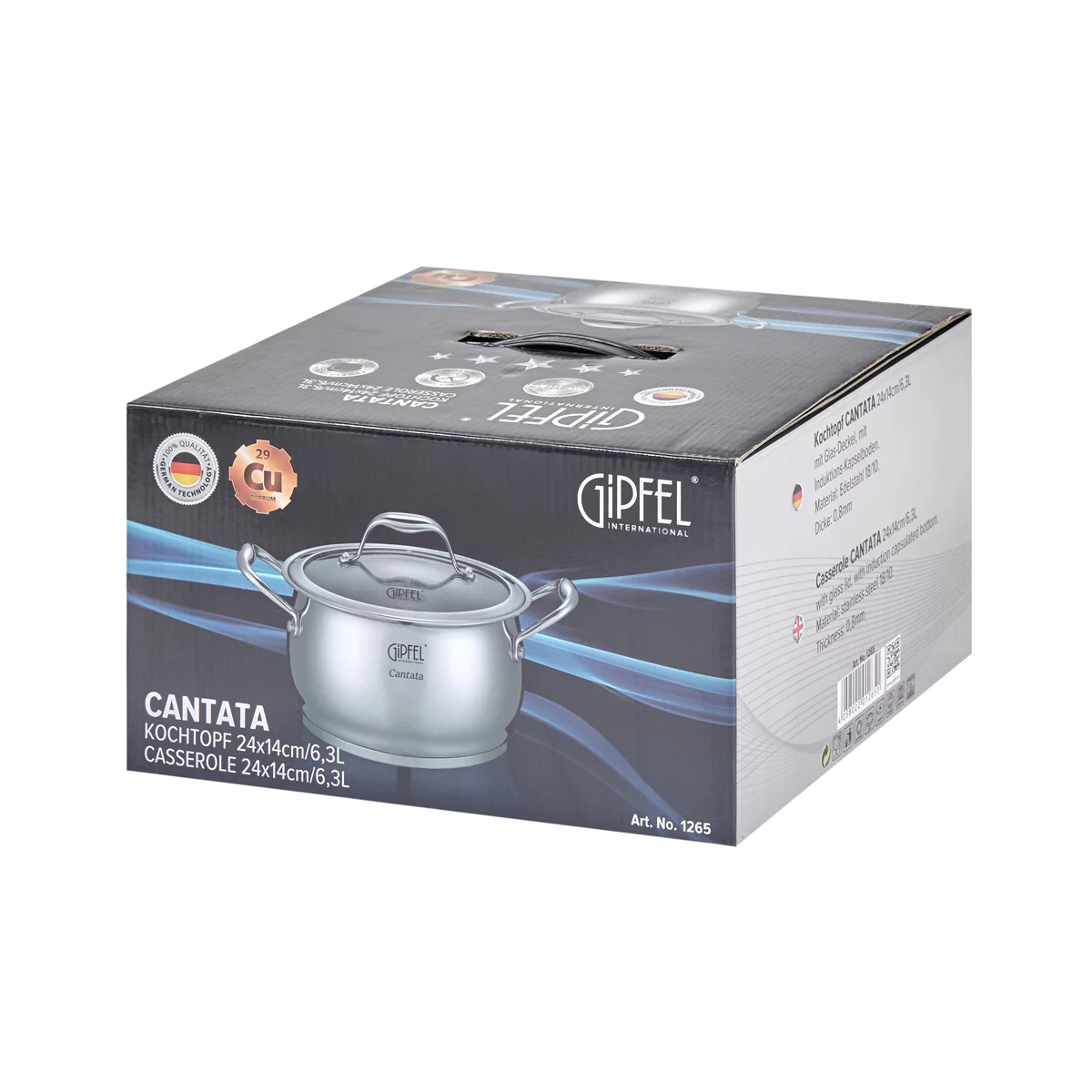 картинка Кастрюля CANTATA Gipfel 1265 магазин Gipfel картинка Кастрюля CANTATA Gipfel 1265 от магазина Gipfel