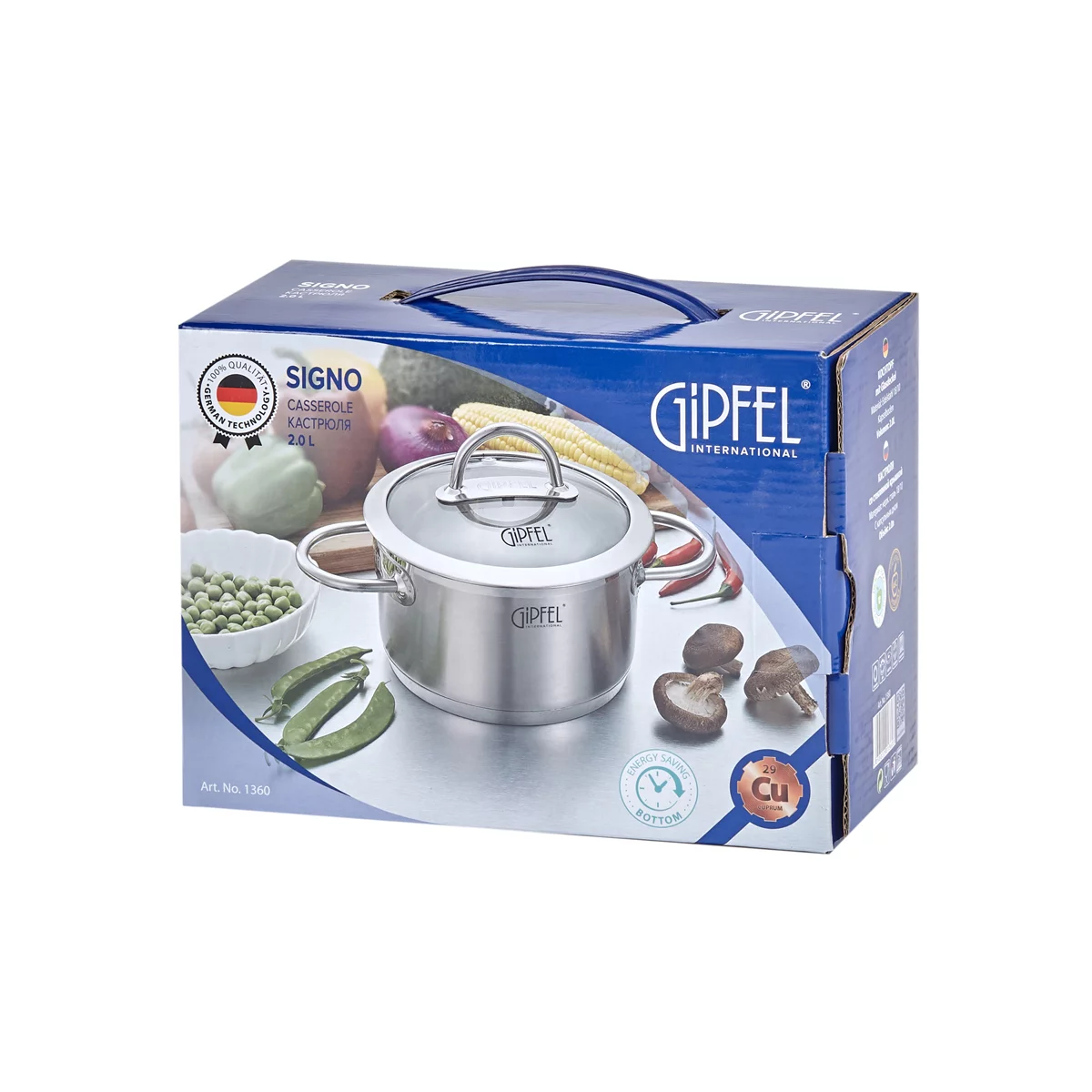 картинка Кастрюля SIGNO Gipfel 1360 магазин Gipfel картинка Кастрюля SIGNO Gipfel 1360 от магазина Gipfel
